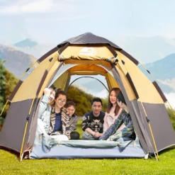 Hewolf 3-5 Person Automatic System Large Outdoor Camping Tent -Montanic Sale Store MON 1789 BLU 5