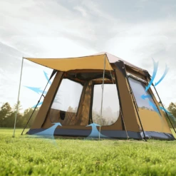 Hewolf Large 8 Person Square Top Automatic Tent -Montanic Sale Store MON 1847 CAM 6