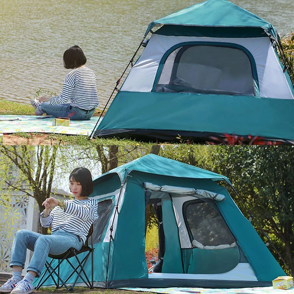 Hewolf Auto 4 Person Tent Teal 3 Hewolf Auto 4 Person Tent Teal - Image 3