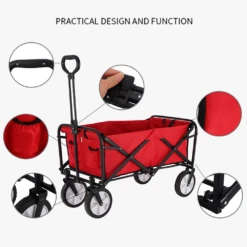 Camp Leader Camping Push Wagon - Black -Montanic Sale Store MON42 10 edited