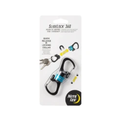 Nite Ize SlideLock® 360° Magnetic Locking Dual Carabiner - Blue -Montanic Sale Store MSBL 03 R7 5