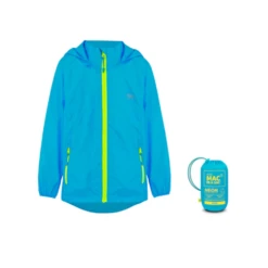 Mac In A Sac Mini Origin 2 Kids Jacket Waterproof Packable Jacket -Montanic Sale Store NeonBlue5