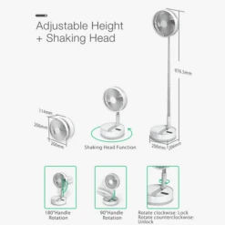 P10 Folding Retractable Camping Fan - White -Montanic Sale Store P10 8 600x600 38f0fc03 66f0 4e03 bba0 337f0df8c726