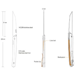 Ruike P865-B Knife -Montanic Sale Store P865 B 12