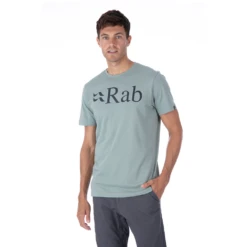Rab Stance Logo SS Tee Men's Silverpine S -Montanic Sale Store QCB 08 SI 03