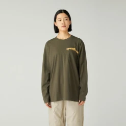 Snow Peak TROUT Pocket Graphic Long Sleeve T-Shirt -Montanic Sale Store SPF TS 25SU90702066 3