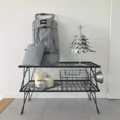 Campingmoon Foldable Multipurpose Stacking Storage Rack Steel Plating - Black -Montanic Sale Store T 230 2T10