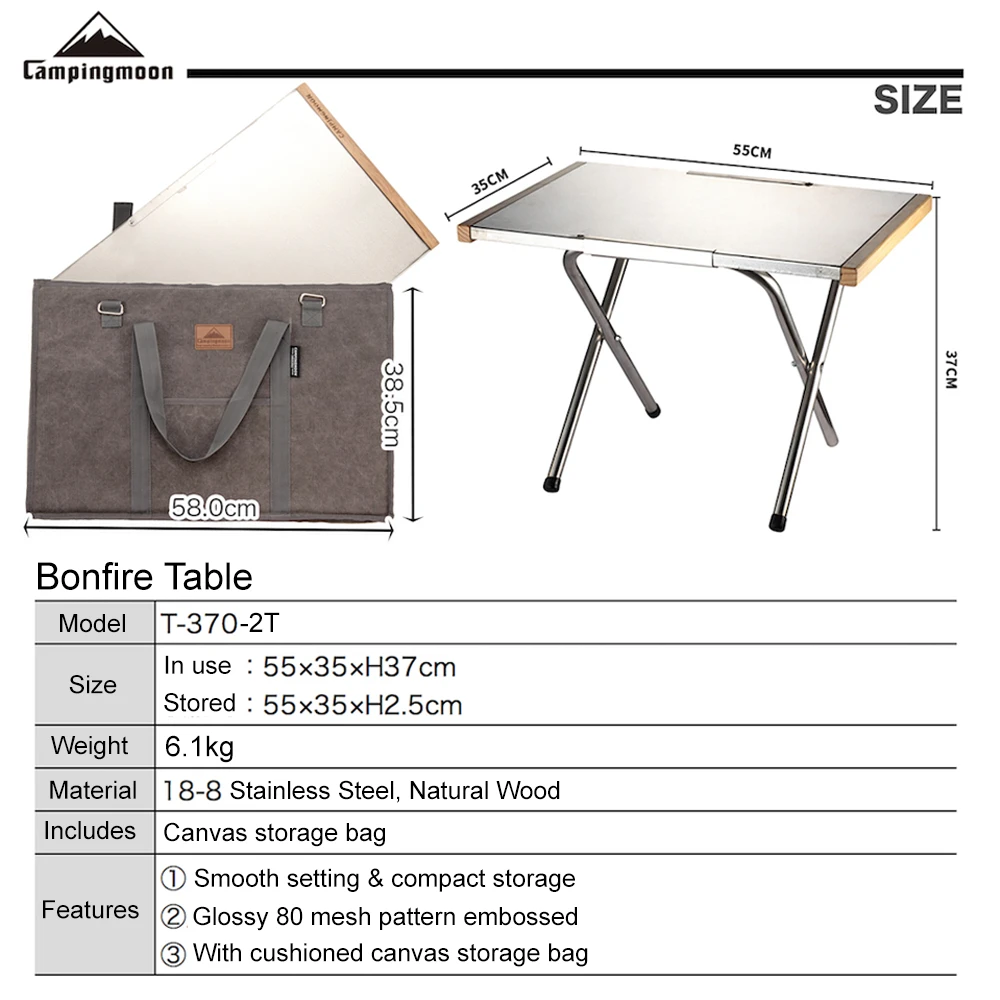 Campingmoon Bonfire Foldable Table 11 Campingmoon Bonfire Foldable Table - Image 11