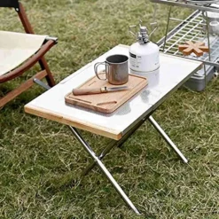 Campingmoon Stainless Steel Embossing Outdoor Side Table With Carrying Bag 7 Campingmoon Stainless Steel Embossing Outdoor Side Table With Carrying Bag -Montanic Sale Store T 3709
