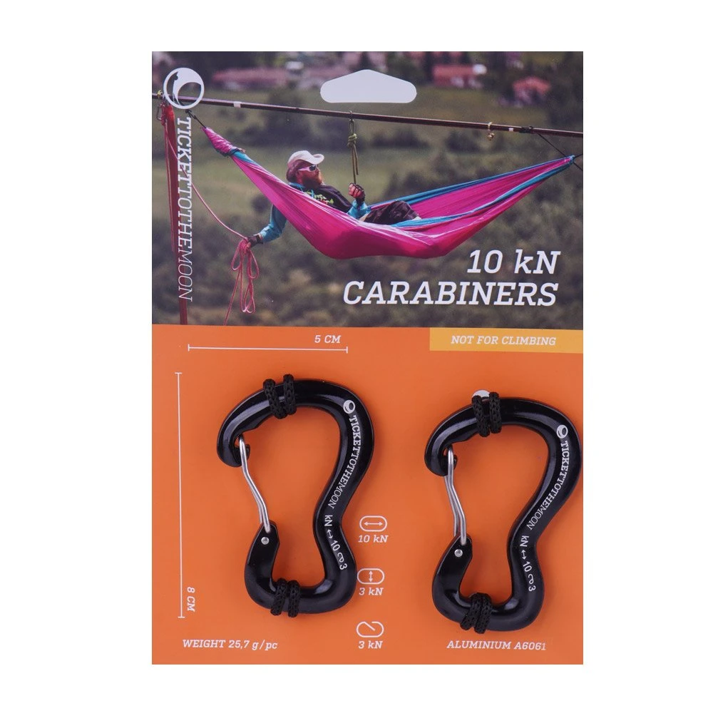 Ticket To The Moon Carabiner For Hammock (1000kg) - 2 Pcs 2 Ticket To The Moon Carabiner For Hammock (1000kg) - 2 Pcs - Image 2
