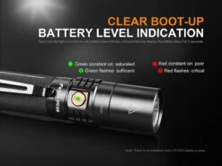 Fenix UC35 V2.0 XP-L HI V3 USB Rechargeable LED Flashlight 16 Fenix UC35 V2.0 XP-L HI V3 USB Rechargeable LED Flashlight -Montanic Sale Store UC35 V2 flashlight Battery Level