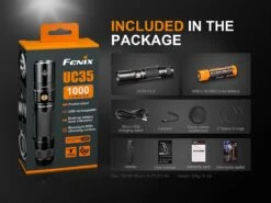 Fenix UC35 V2.0 XP-L HI V3 USB Rechargeable LED Flashlight 20 Fenix UC35 V2.0 XP-L HI V3 USB Rechargeable LED Flashlight -Montanic Sale Store UC35 V2 flashlight Package Included