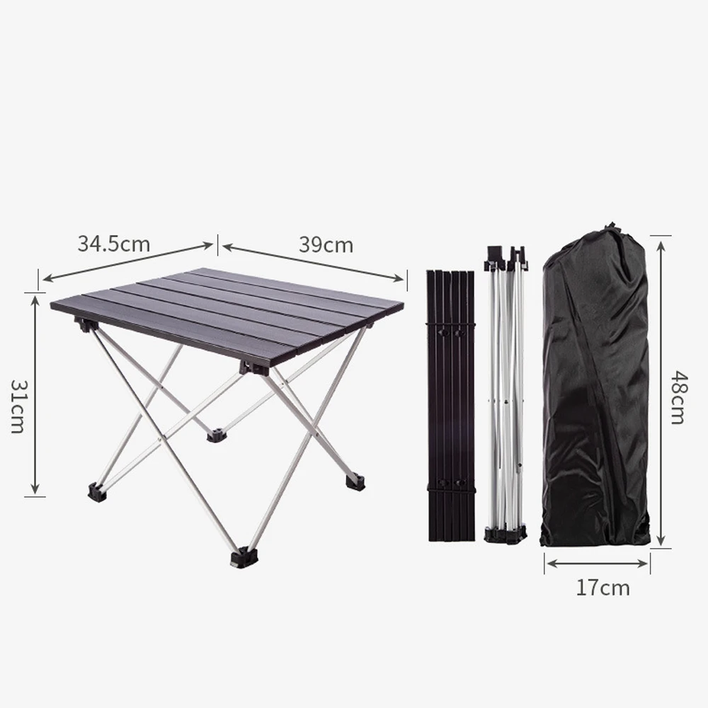 Camp Leader Aluminium Folding Table Black 4 Camp Leader Aluminium Folding Table Black - Image 4