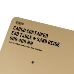 Cargo Container Small Camping Table End Table -Montanic Sale Store beige closeup