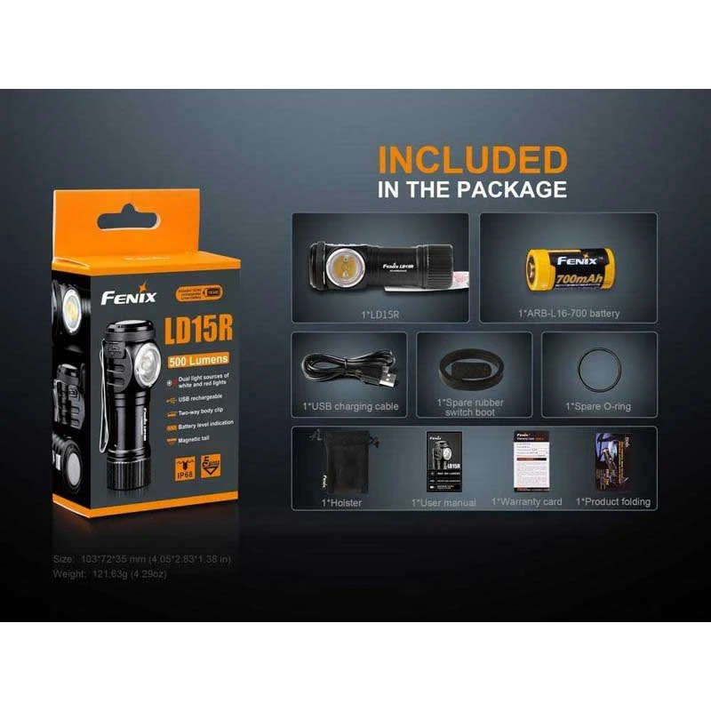 Fenix LD15R XP-G3 USB Rechargeable LED Flashlight Black 2 Fenix LD15R XP-G3 USB Rechargeable LED Flashlight Black - Image 2