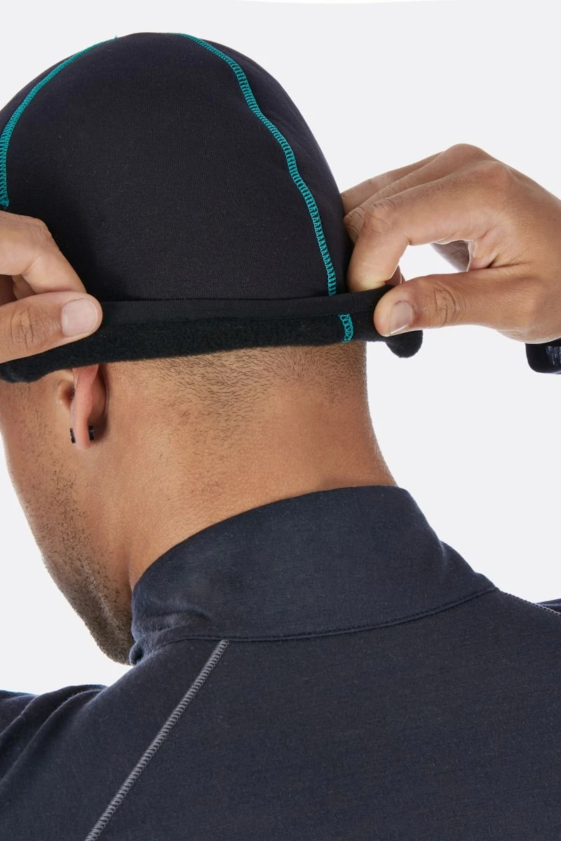 Rab Powerstretch Beanie - Black/Red Logo 4 Rab Powerstretch Beanie - Black/Red Logo - Image 4