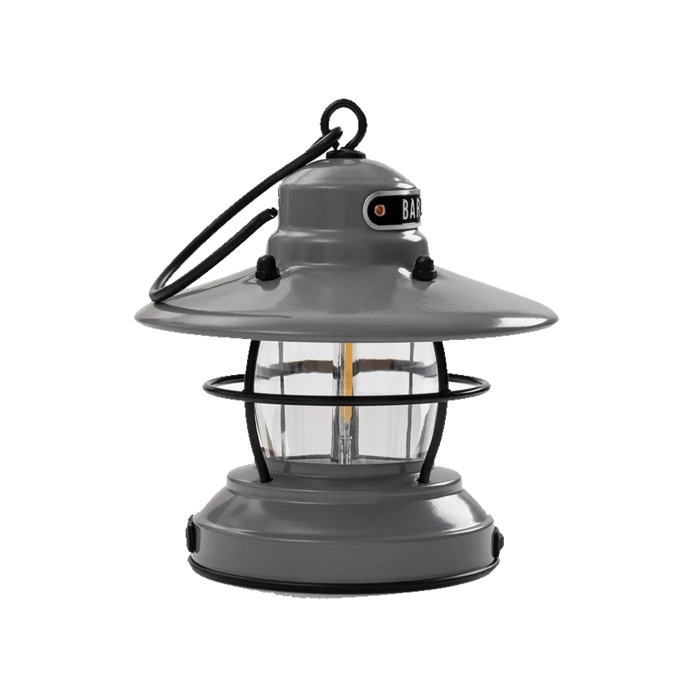 Barebones Edison Mini Lantern - Slate Gray 1 Barebones Edison Mini Lantern - Slate Gray