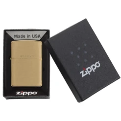 Zippo 204 Brushed Solid Brass - Refillable Windproof Lighter -Montanic Sale Store zippo 204 1