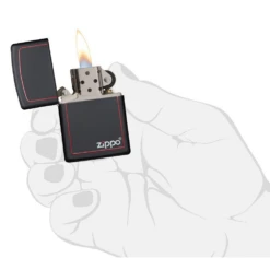 Zippo 218ZB Classic Black And Red Zippo - Refillable Windproof Lighter -Montanic Sale Store zippo 218zb 3