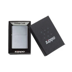Zippo 230 Brushed Chrome Vintage With Slashes - Refillable Windproof Lighter -Montanic Sale Store zippo 230 4