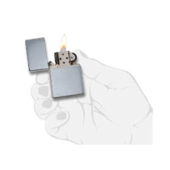 Zippo 230 Brushed Chrome Vintage With Slashes - Refillable Windproof Lighter -Montanic Sale Store zippo 230 5