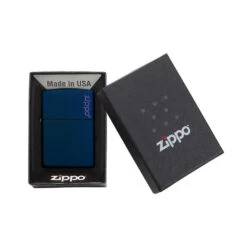 Zippo 239ZL Navy Matte With Zippo Logo - Refillable Windproof Lighter -Montanic Sale Store zippo 239ZL 4