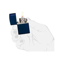 Zippo 239ZL Navy Matte With Zippo Logo - Refillable Windproof Lighter -Montanic Sale Store zippo 239ZL 5