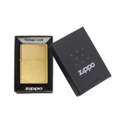 Zippo 240 Brushed Brass Vintage With Slashes -Montanic Sale Store zippo 240 4