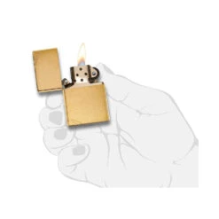 Zippo 240 Brushed Brass Vintage With Slashes -Montanic Sale Store zippo 240 5