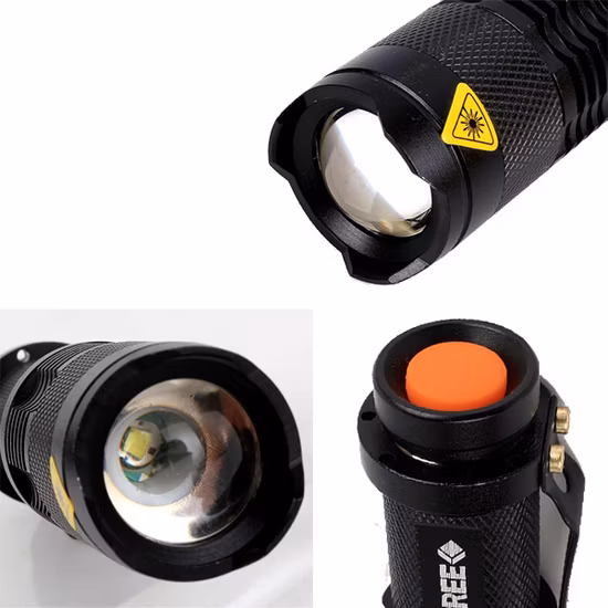 Montanic Sale Store -Montanic Sale Store 3 Modes Tactical Mini Zoomable Super Bright LED Flashlight